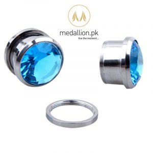 1 Pair Crystal Zircon Ear Plug Tunnel Piercing Earrings