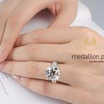 White Gold Plated 8 Carat Crown AAA Cubic Zirconia Ring. -181