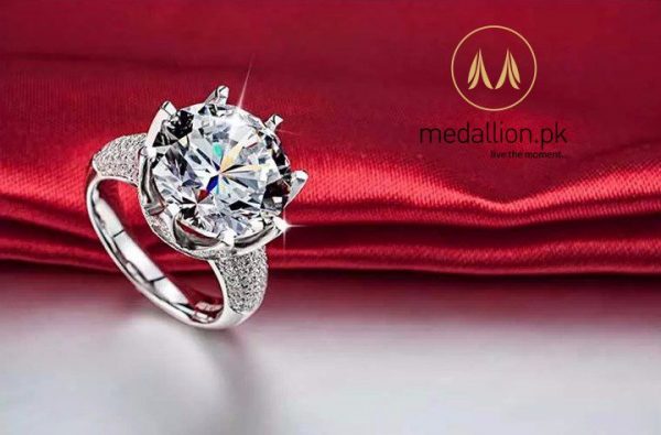 White Gold Plated 8 Carat Crown AAA Cubic Zirconia Ring. -182