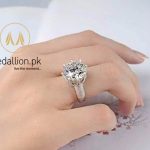 White Gold Plated 8 Carat Crown AAA Cubic Zirconia Ring