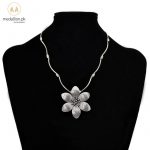 Vintage Thai Silver Plated Flower Shape Necklace