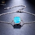 Luxury Square Semi Precious Stone Adjustable Chain Link Bracelet With Rhinestone Women Charm Bracelets Jewelry Accessories 2