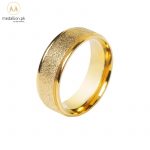 Luxury Gold Plated Plain Metal Ring for Men