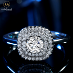 Fashion Luxury White Gold Plated AAA+ CZ Ring
