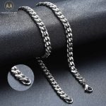 Vintage Stainless Steel Silver Plated Choker Chain for Men & Women