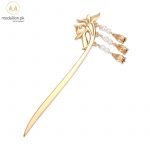 Gold Plated Chinese Magnolia Traditional Hair Stick
