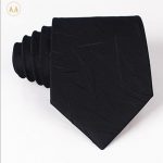 100% Polyester Black Pattern Striped Tie