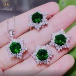 Luxury Colorful Gemstone Jewelry Sets For Women 925 Silver 3