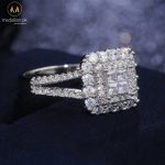CAOSHI Classic Luxury Bridal Wedding Ring Square Shape Paved Shiny Cubic Zirconia Top Quality 2