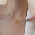 Vintage Gold Plated Lotus Shape Necklace