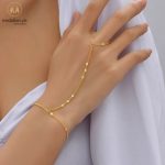 Trendy Gold Plated Finger Ring Chain Bracelet