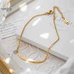 Stainless Steel Gold Plated AAA+ CZ Anklet