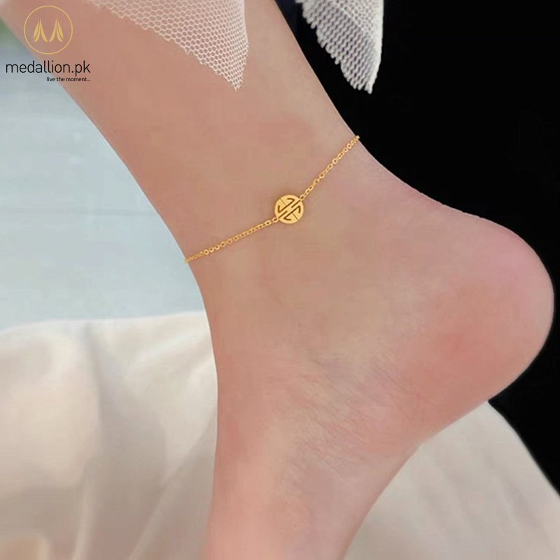 304 Stainless Steel Stylish Disk Chain Anklet