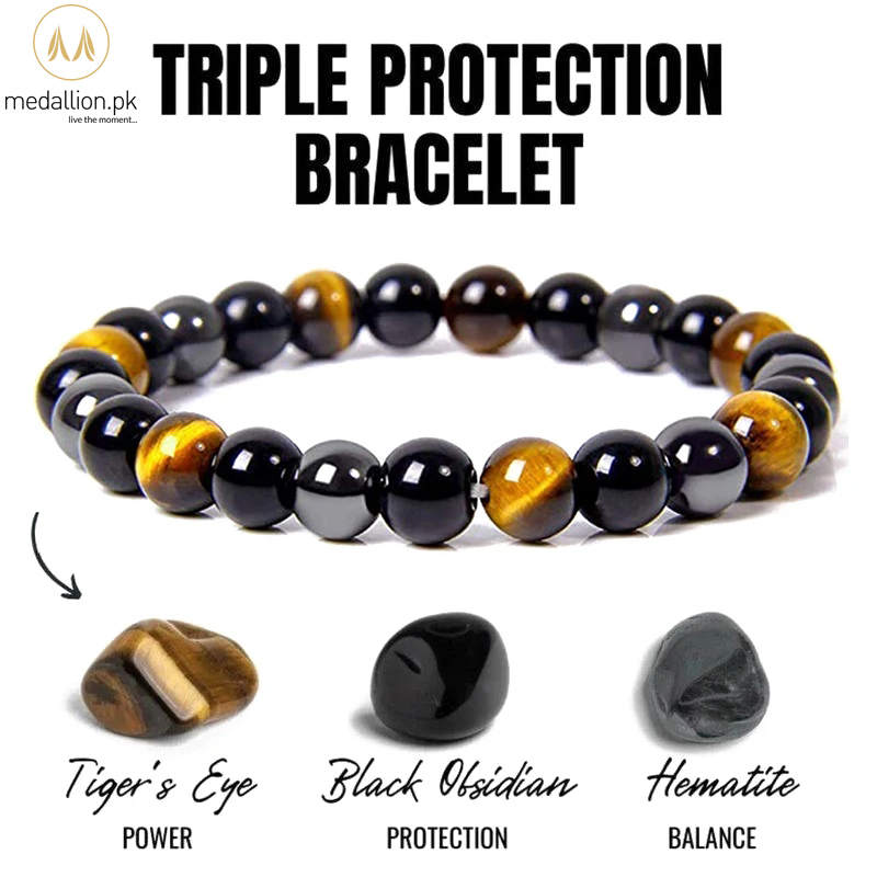 Natural Tiger Eye Health Protection Bracelet for Men & Women