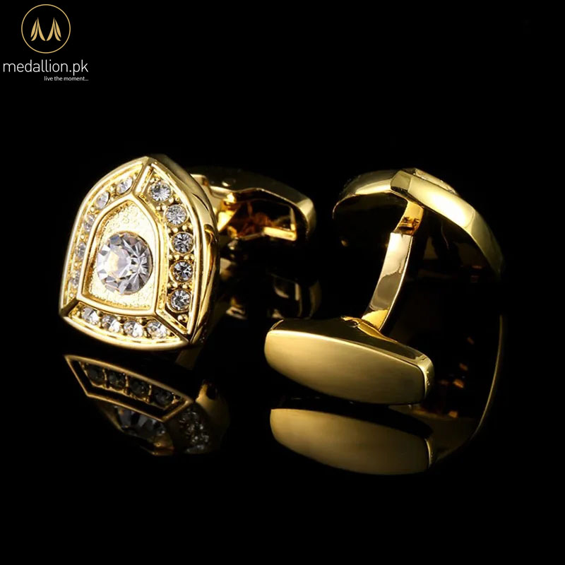 Luxury French Style Gold Plated Knight Design Cufflinks