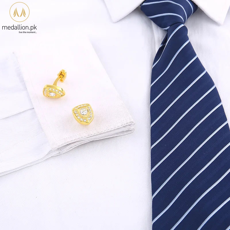 Luxury French Style Gold Plated Knight Design Cufflinks