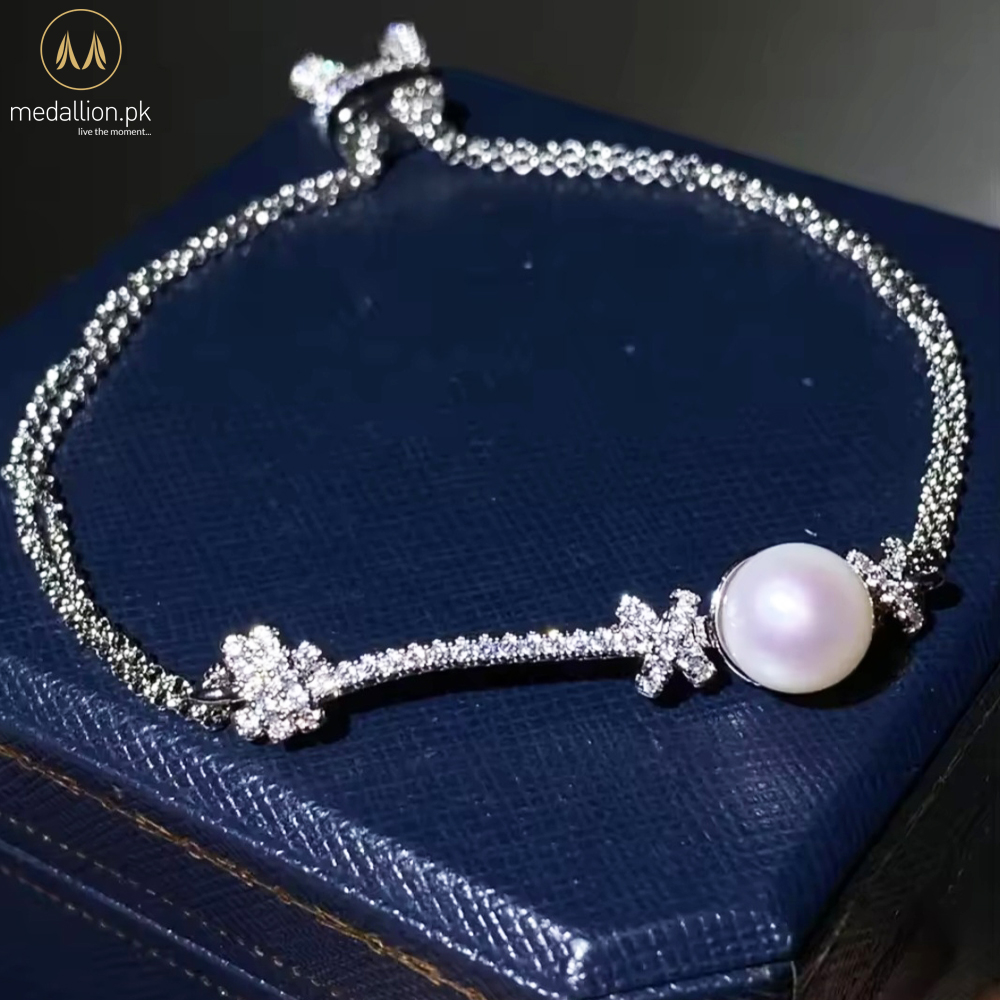 925 Sterling Silver 100% Fresh Water Pearl Bracelet