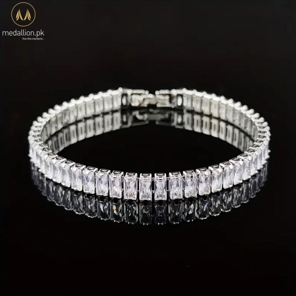 925 Sterling Silver Plated Bohemian Style AAA+ CZ Bracelet