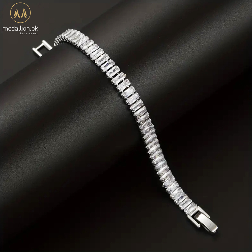 925 Sterling Silver Plated Bohemian Style AAA+ CZ Bracelet