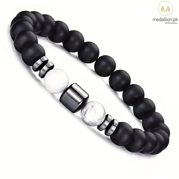 Natural Stones Tiger Eye, Black Onyx, Lava & Howlite Bracelets