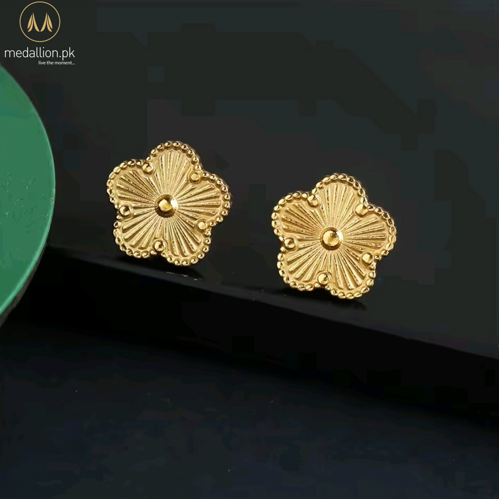 Stainless Steel 18K Gold Plated Lucky Clover Jewelry Set