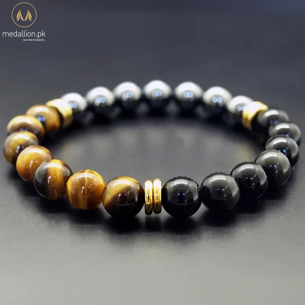 Vintage Triple Protection Natural Stone Bracelet