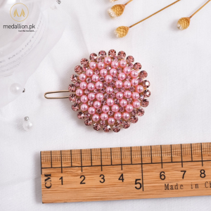 Pink Pearls and Rhinestones Hair Pin