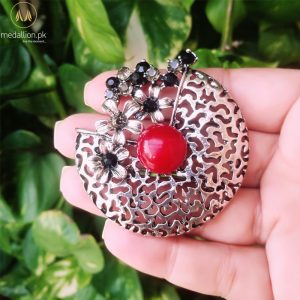 Trendy Black and White Rhinestones Brooch