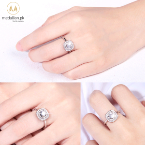 Elegant Trendy White Gold Plated AAA+ CZ Ring