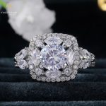 White Gold Plated Big Round AAA+ CZ Ring