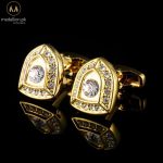 Luxury French Gold Plated Knight Style Cufflinks