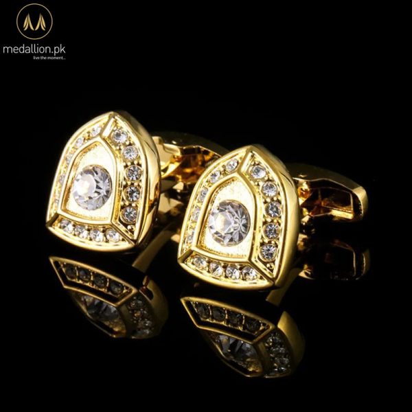 Luxury French Gold Plated Knight Style Cufflinks