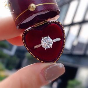 White Gold Plated Elegant AAA+ Zircon Ring