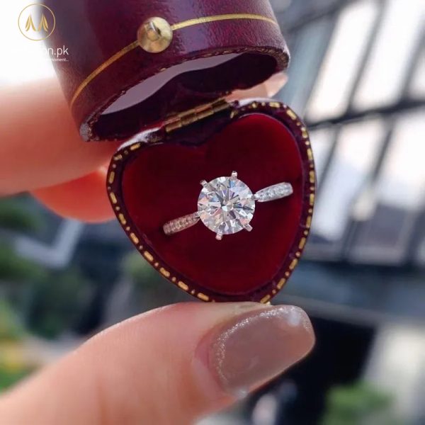 White Gold Plated Elegant AAA+ Zircon Ring
