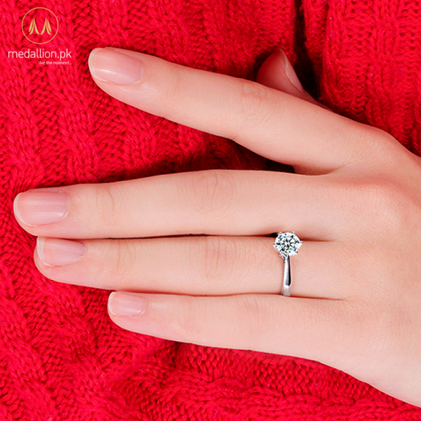 925 Sterling Silver AAA+ Zircon Ring