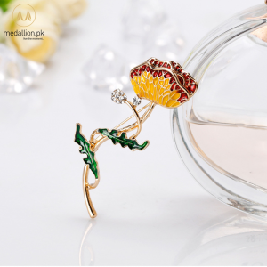 Trendy Retro Multicolor Alloy Flower Brooch Pin