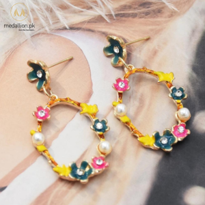 Stylish Metal Multicolor Cubic Zirconia Earrings