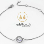 White Gold Plated Round Big Cubic Zirconia Bracelet