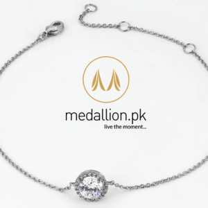 White Gold Plated Round Big Cubic Zirconia Bracelet