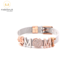 Stainless Steel Rose Gold Plated Mom Charms Bracelet