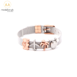 Stainless Steel Rose Gold Plated Travel Charms Bracelet
