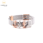 Stainless Steel Rose Gold Plated Beach Charms Bracelet
