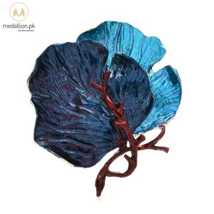Trending Navy Blue & Sky blue Leaf Shape Brooch