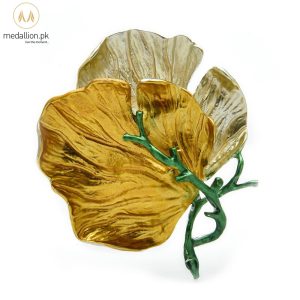 Trending Yellow & Gold Leaf Shape Brooch