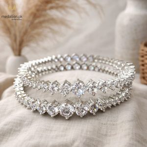 1 Karat Indian Gold Plated Big Zircons Bangles