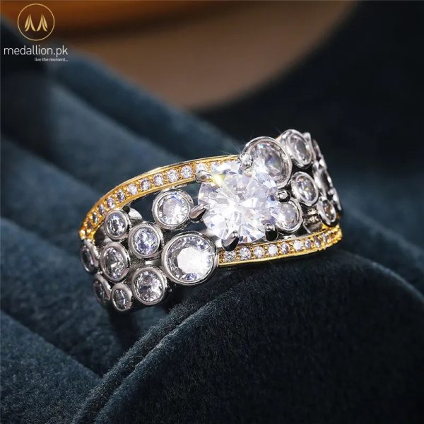 Luxury Gold & Silver Plated Big Zircon Ring Luxury Gold & Silver Plated Big Zircon Ring