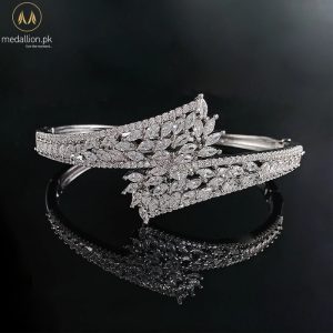 Luxury White Gold Plated AAA+ CZ Bangle Bracelet