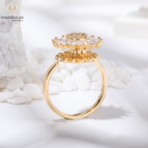 Stainless Steel Gold Plated Rotating Anti Stress Ring