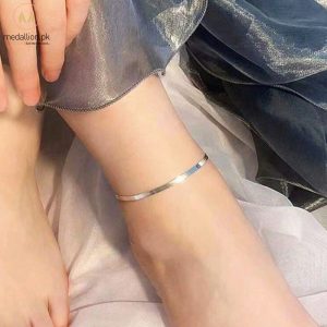 Stainless Steel Silver Snake Chain Anklet