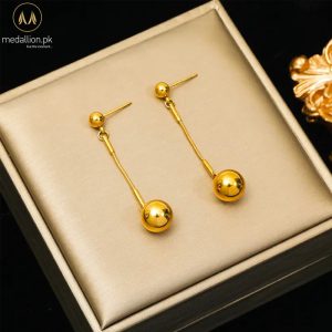 316L Stainless Steel Gold Plated Bead Ball Jewelry Set